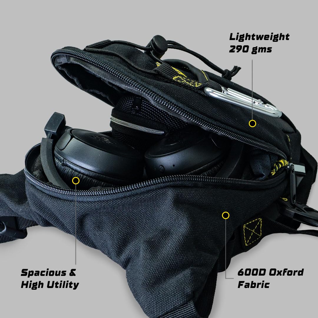Tiivra Wingman Tactical Waist and Thigh Bag (Black)