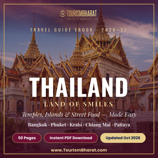 Thailand Travel Guide eBook 2026–27 PDF cover by TourismBharat, with the Grand Palace in Bangkok