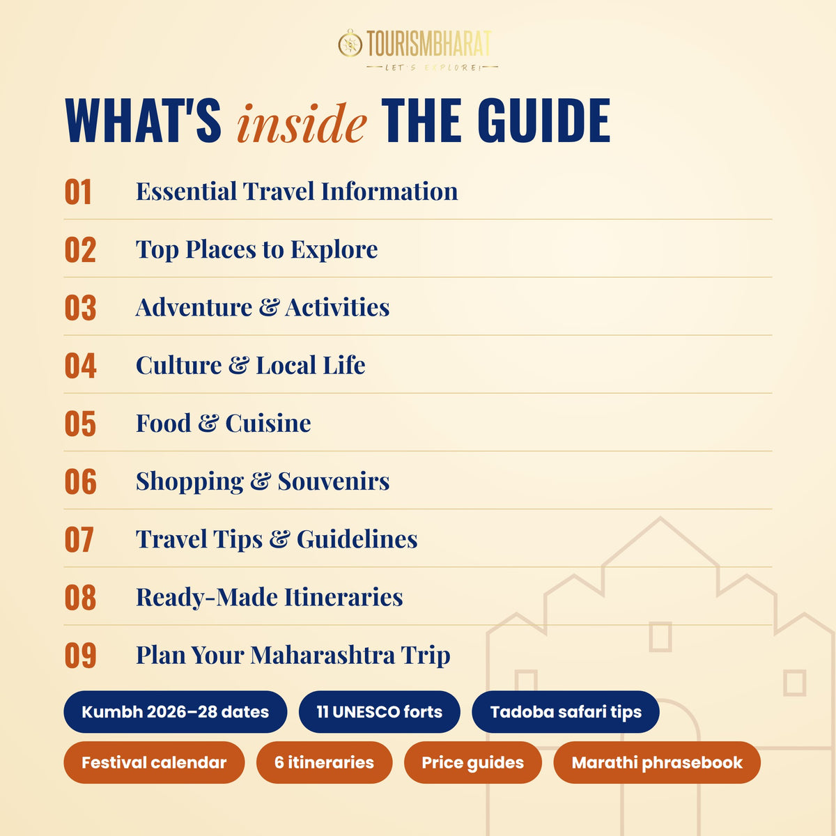 Maharashtra Travel Guide eBook 2026–27 (PDF) – Mumbai, Ajanta Ellora, Forts & Konkan