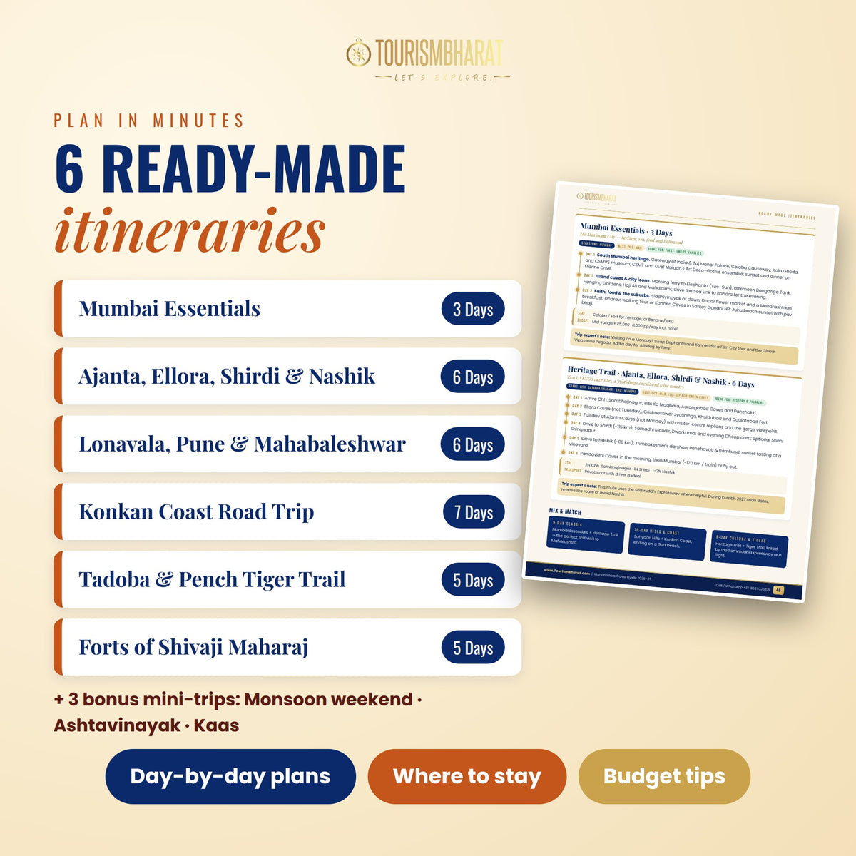 Maharashtra Travel Guide eBook 2026–27 (PDF) – Mumbai, Ajanta Ellora, Forts & Konkan